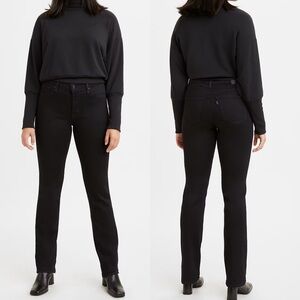 Levis 314 Waterless Shaping Straight Black Jeans Size 32 x 32 Denim‎ High Rise